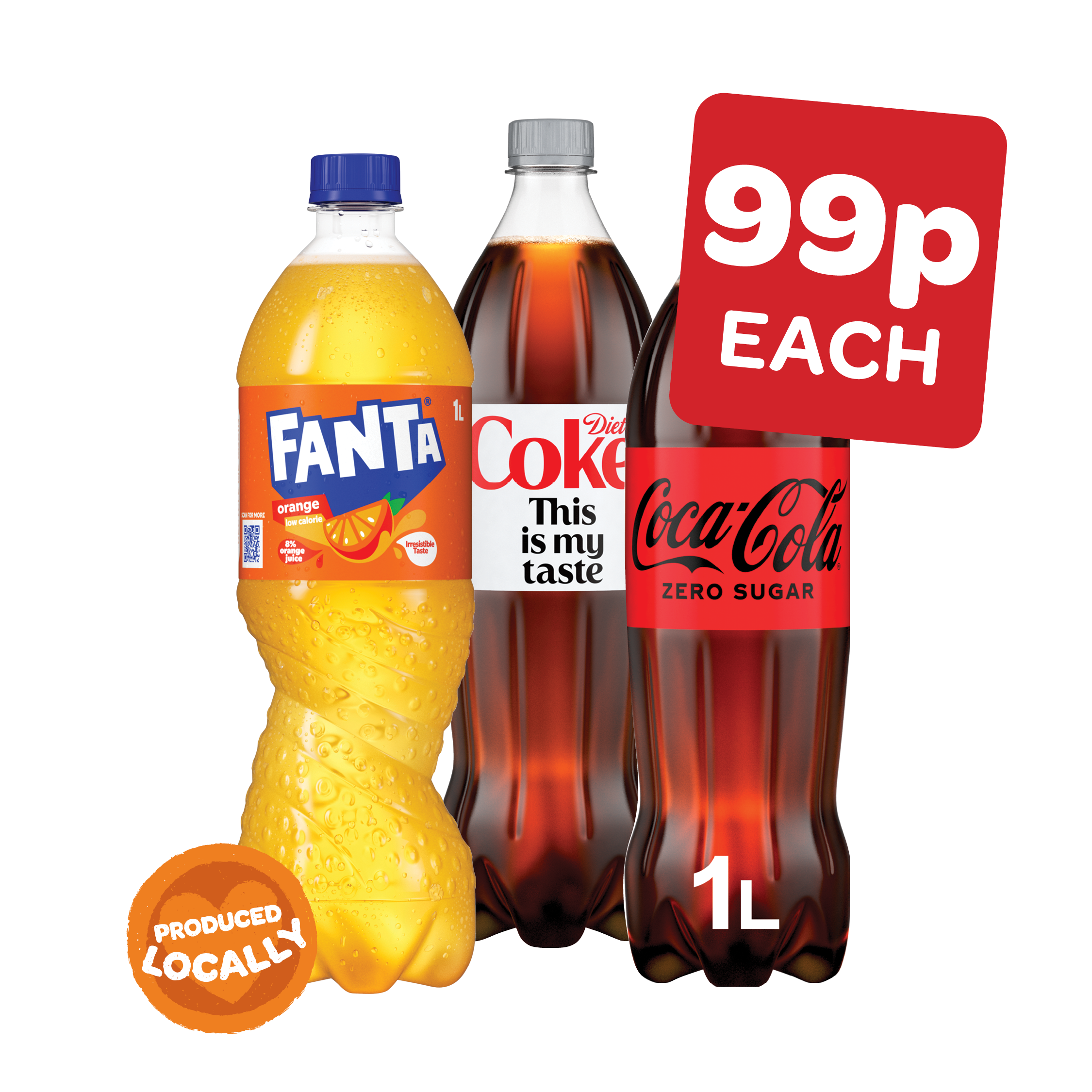 Coca Cola Zero /  Diet Coke / Fanta