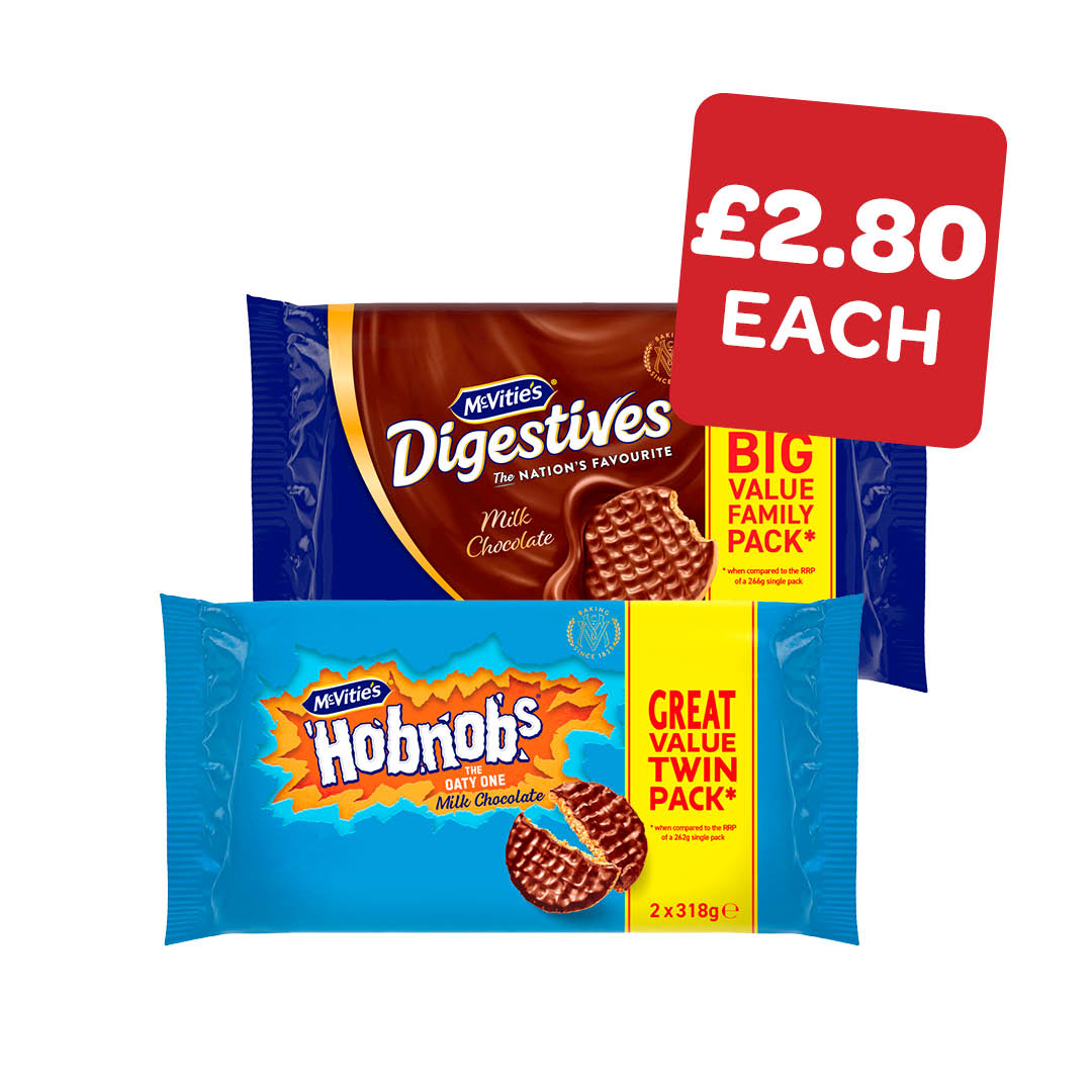 McVitie's Chocolate Digestives / Hob Nobs Twin Pack