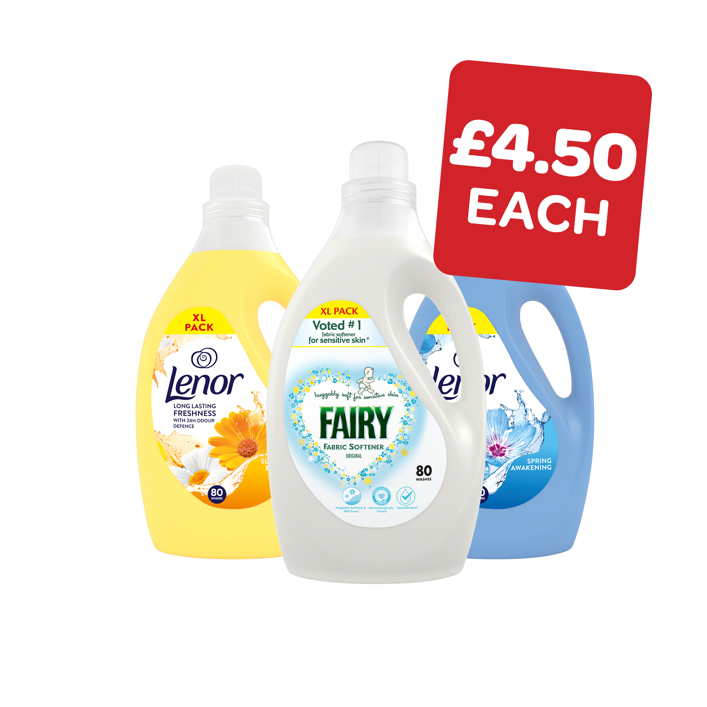Lenor / Fairy Fabric Conditioner 80 Wash