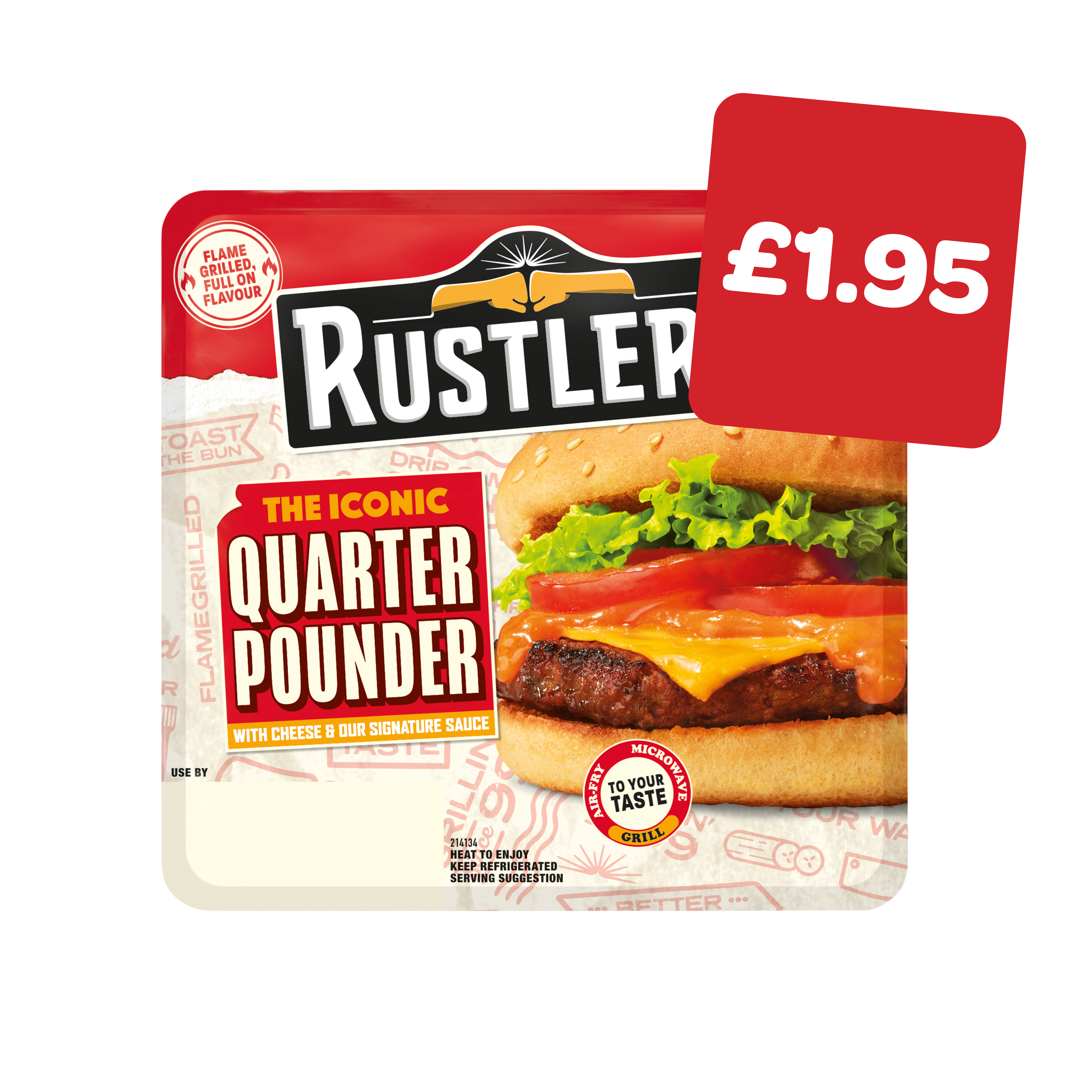 Rustlers Quarter Pounder Burger
