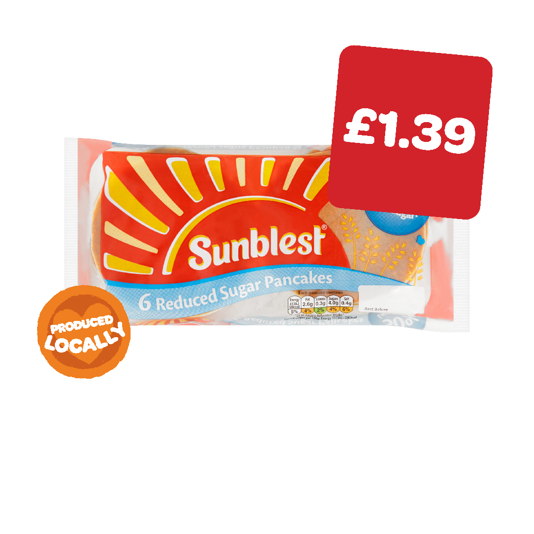 Sunblest Reduced Sugar Pancakes