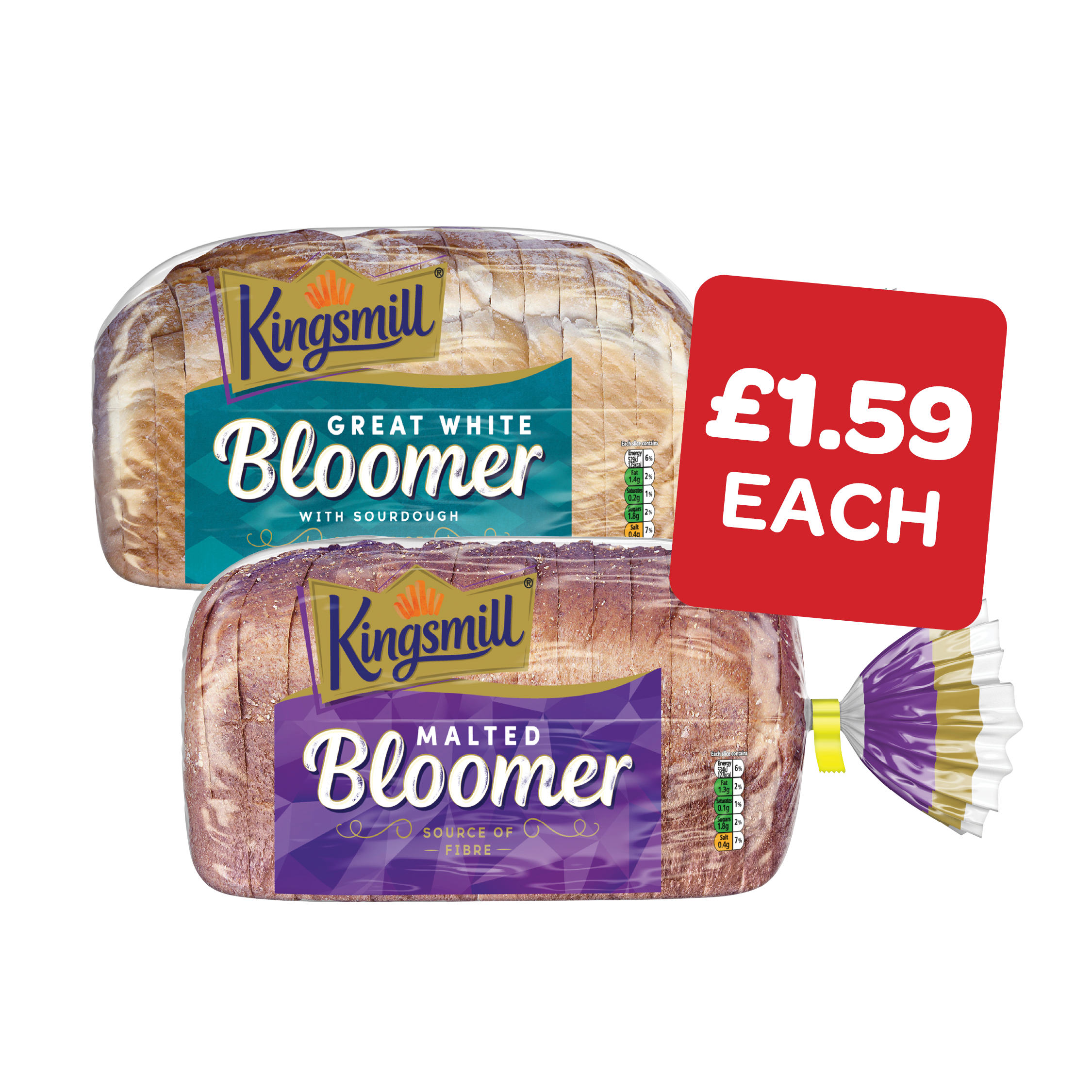 Kingsmill Bloomer White / Malted