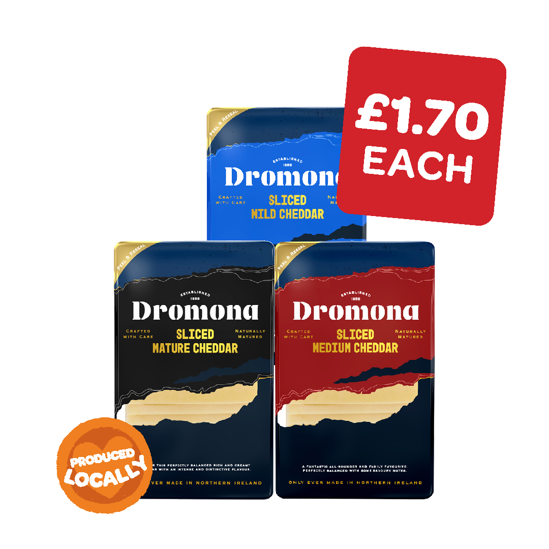 Dromona Sliced Mild / Medium / Mature Cheddar