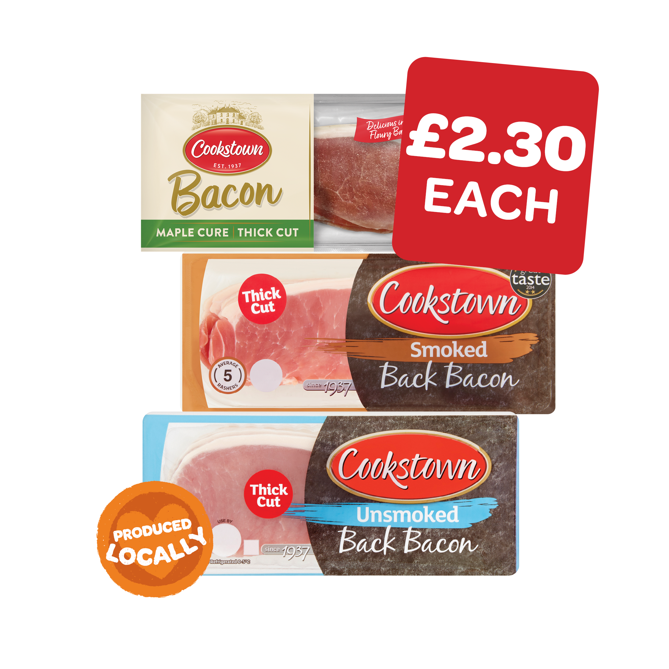 Cookstown Unsmoked / Smoked / Maple Thick