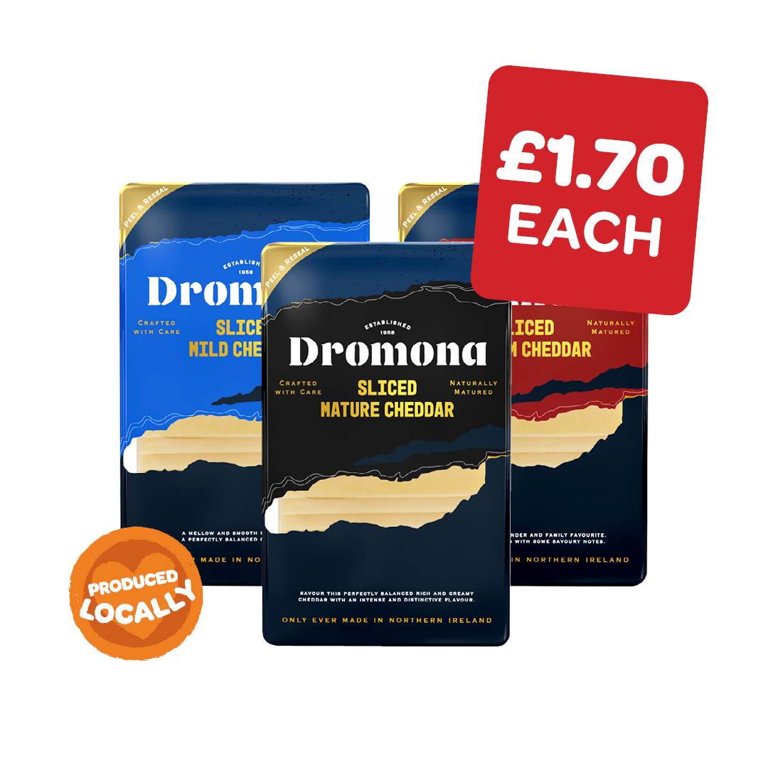 Dromona Sliced Mild / Medium / Mature Cheddar