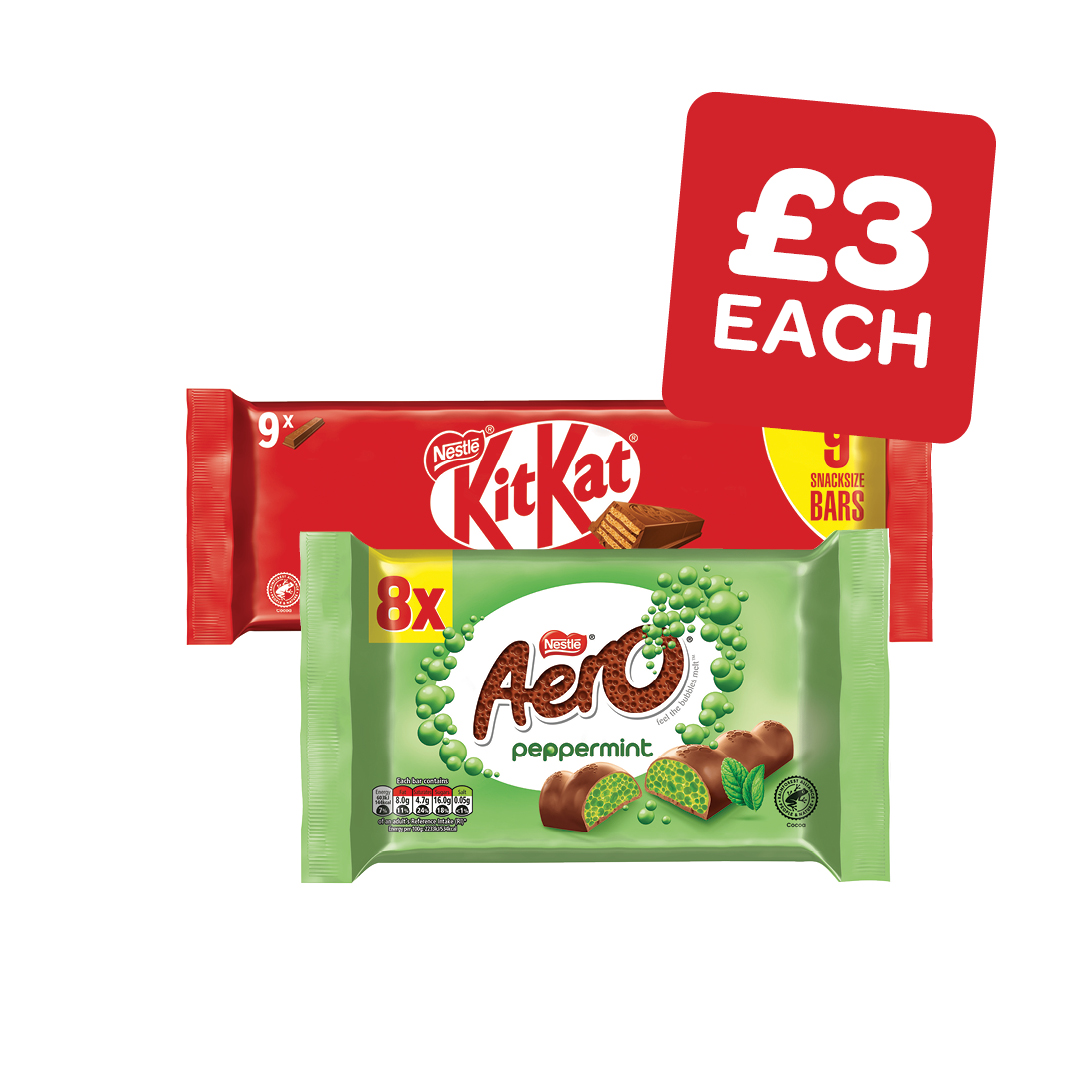 Nestle Kit Kat Chunky / 4 Finger / Aero Peppermint / Toffee Crisp