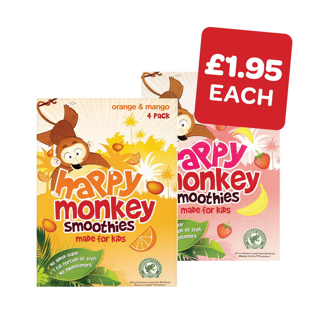 Happy Monkey Smoothies 4pk