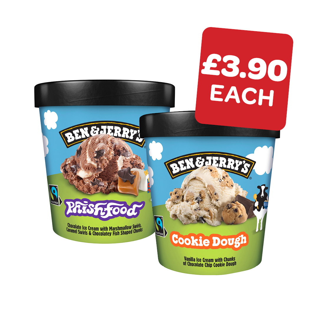 Ben & Jerrys Ice Cream Tubs