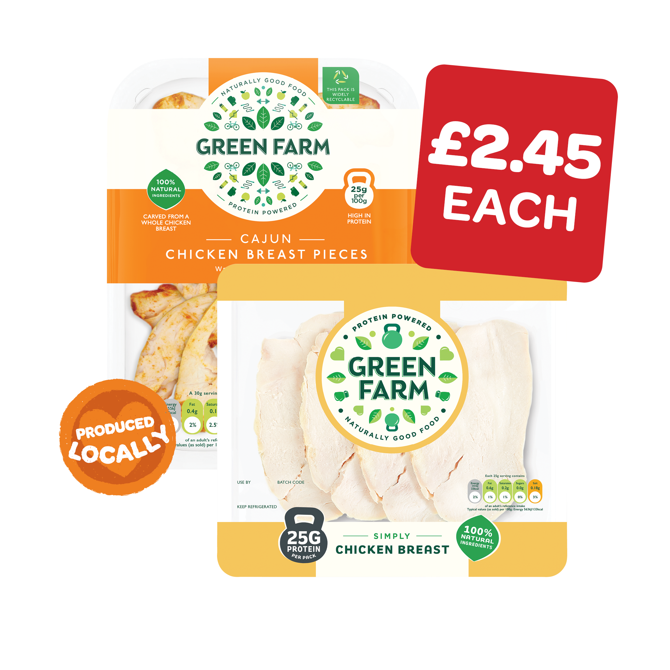 GreenFarm Roast Chicken / Cajun Pieces / Roast Chicken Slices