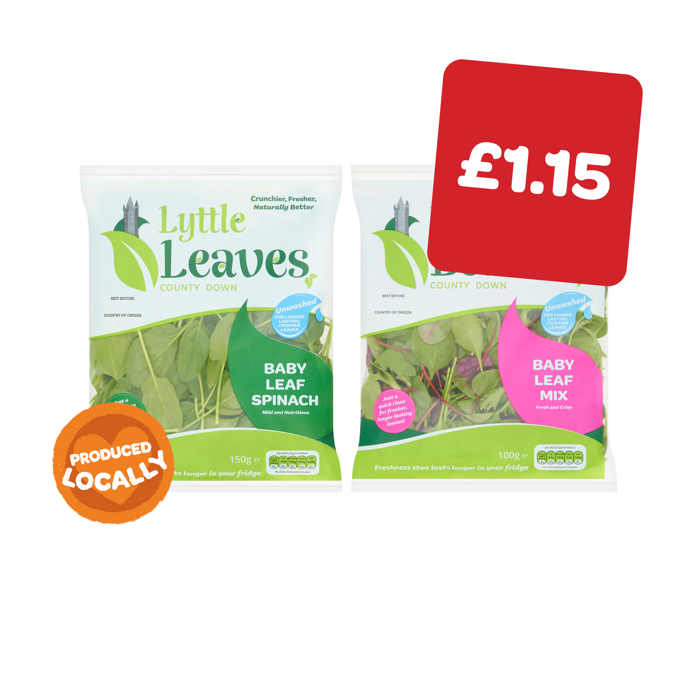 Lyttle Leaves Baby Leaf Spinach / Baby Leaf Salad
