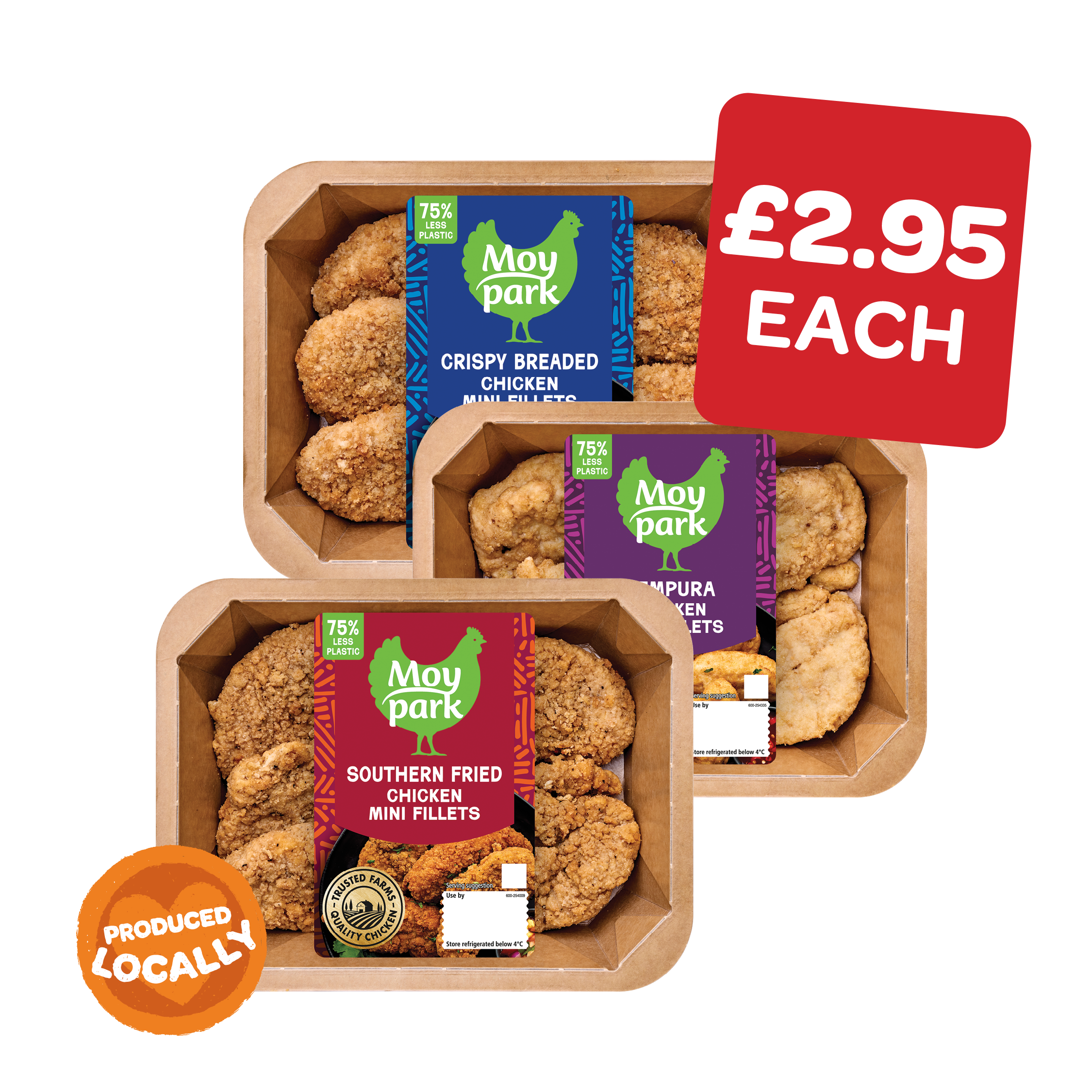 Moy Park Breaded / Southern  Fried / Tempura Mini Fillets