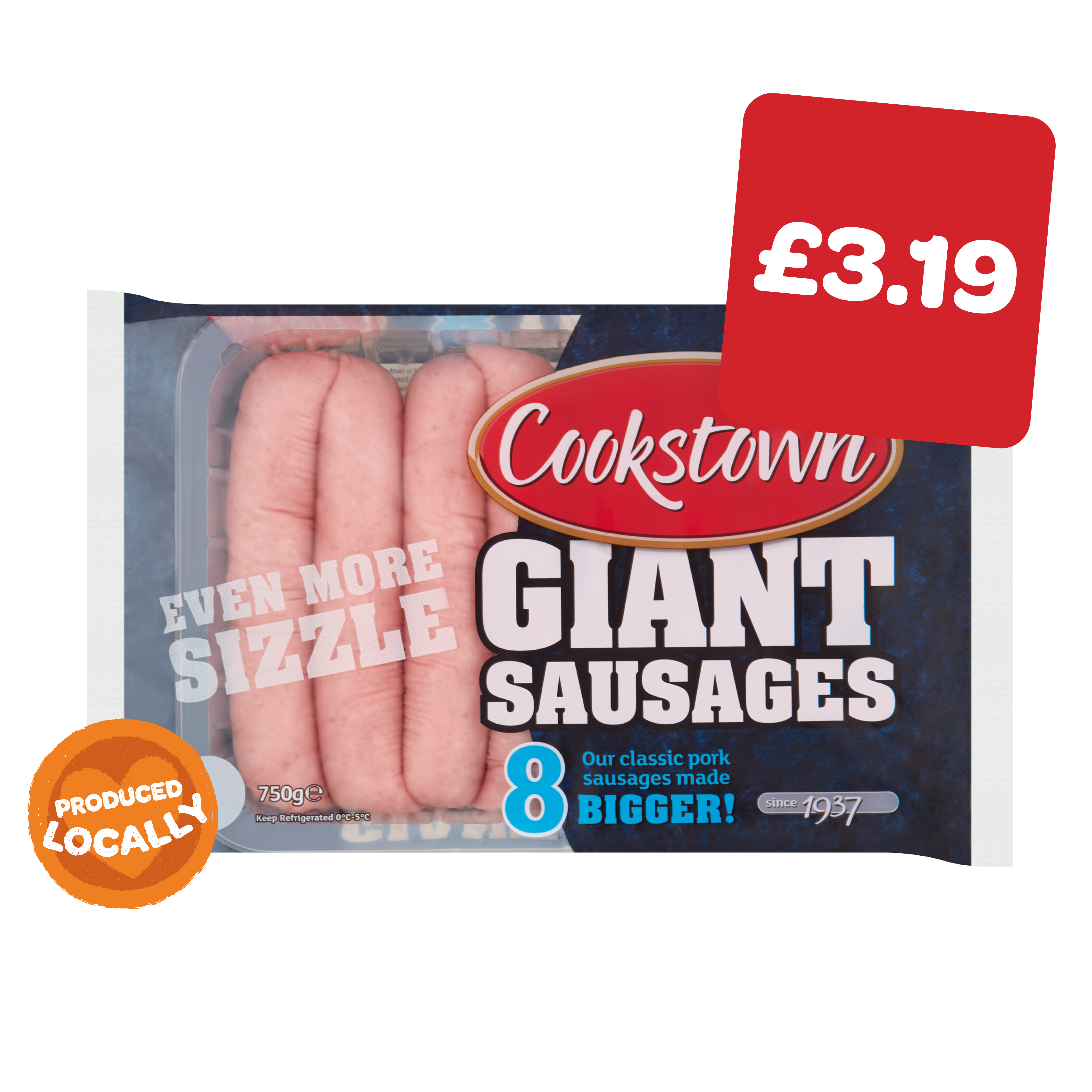 Cookstown Giant Sausages 750g