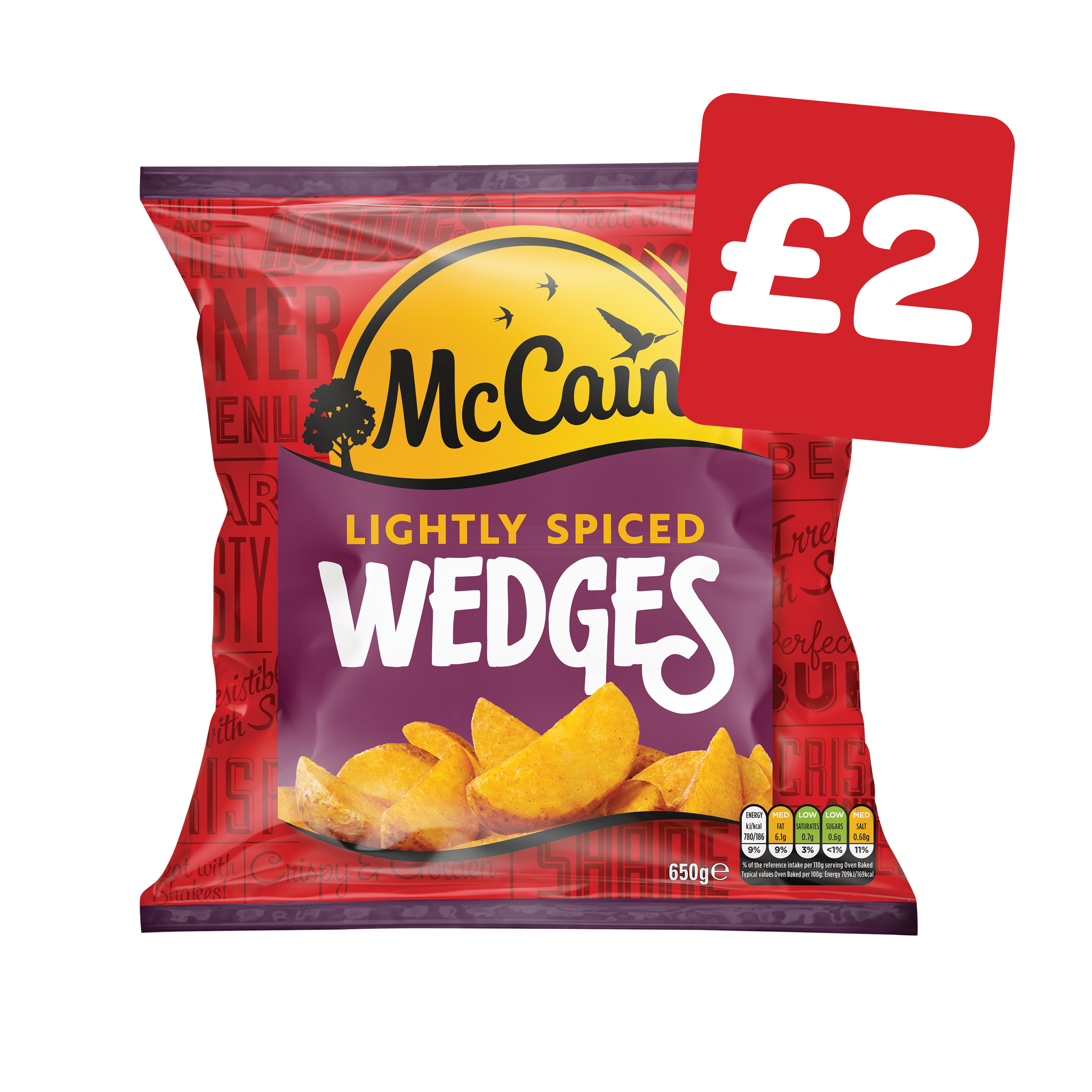 McCain Lightly Spiced Wedges