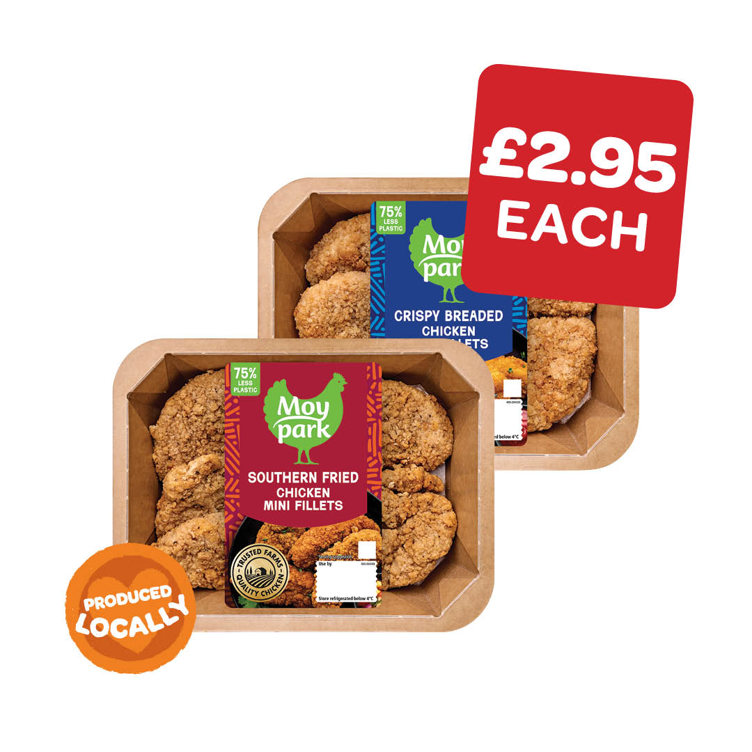 Moy Park Breaded / Southern Fried Breaded Mini Fillets
