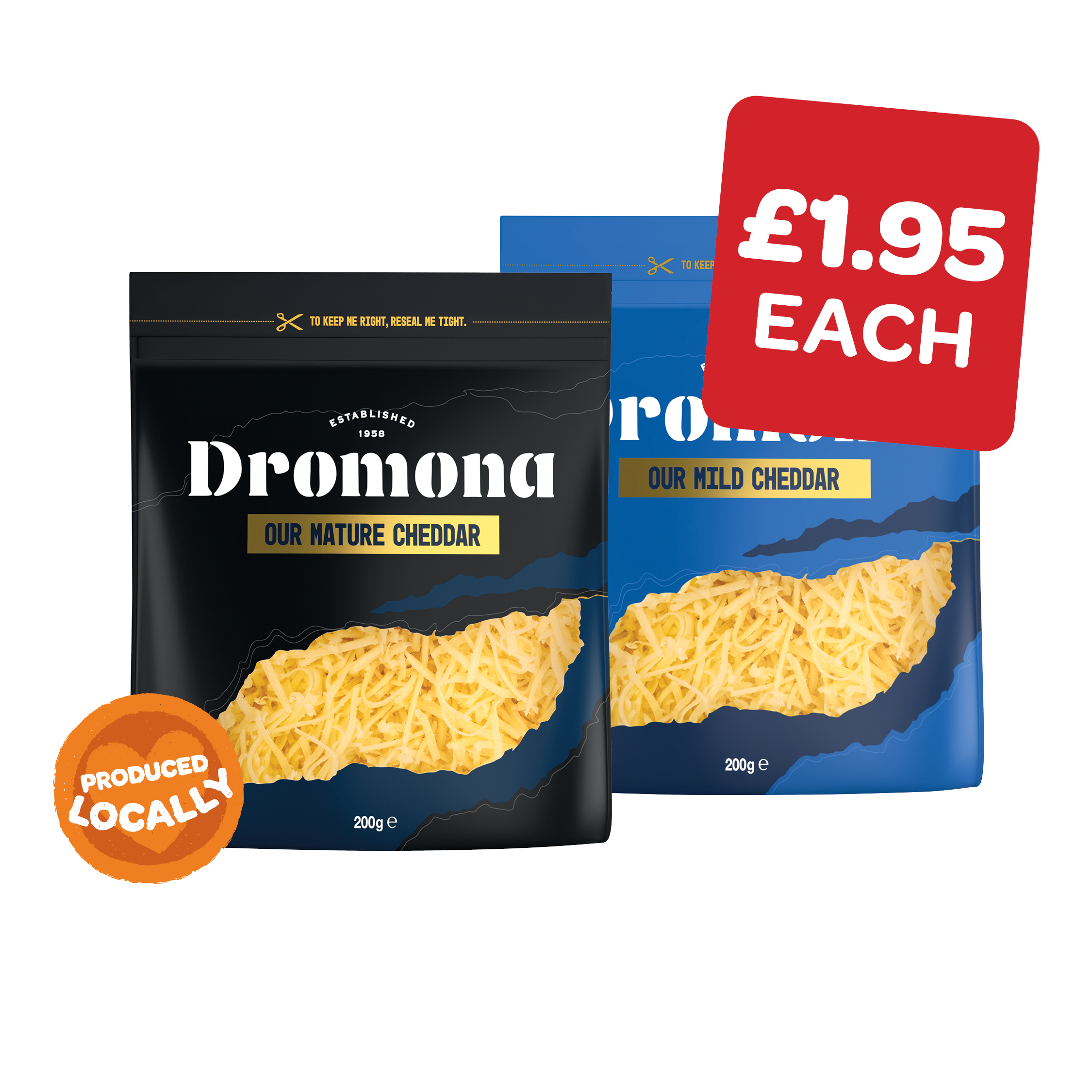 Dromona Mild / Mature Grated Cheese