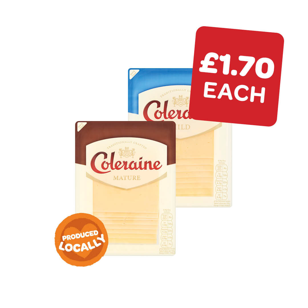 Coleraine Mild / Medium / Mature Cheese Slices