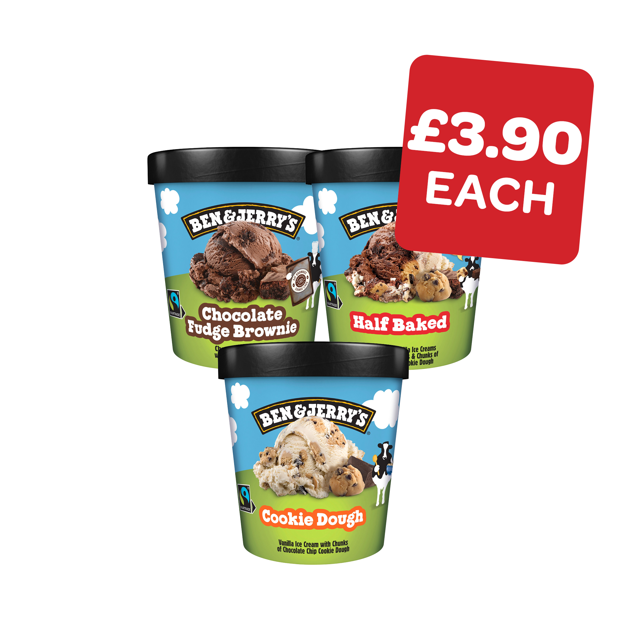 Ben & Jerrys Ice Cream Tubs