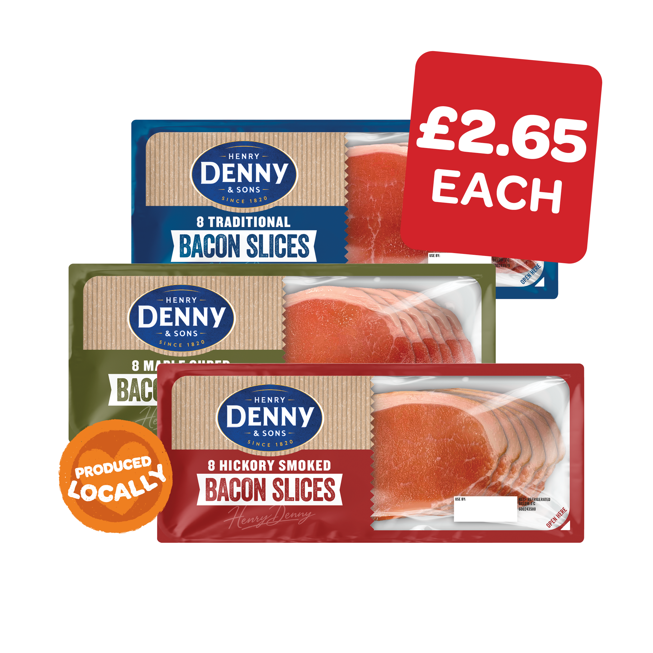 Denny Traditional / Maple /  Hickory Back Bacon