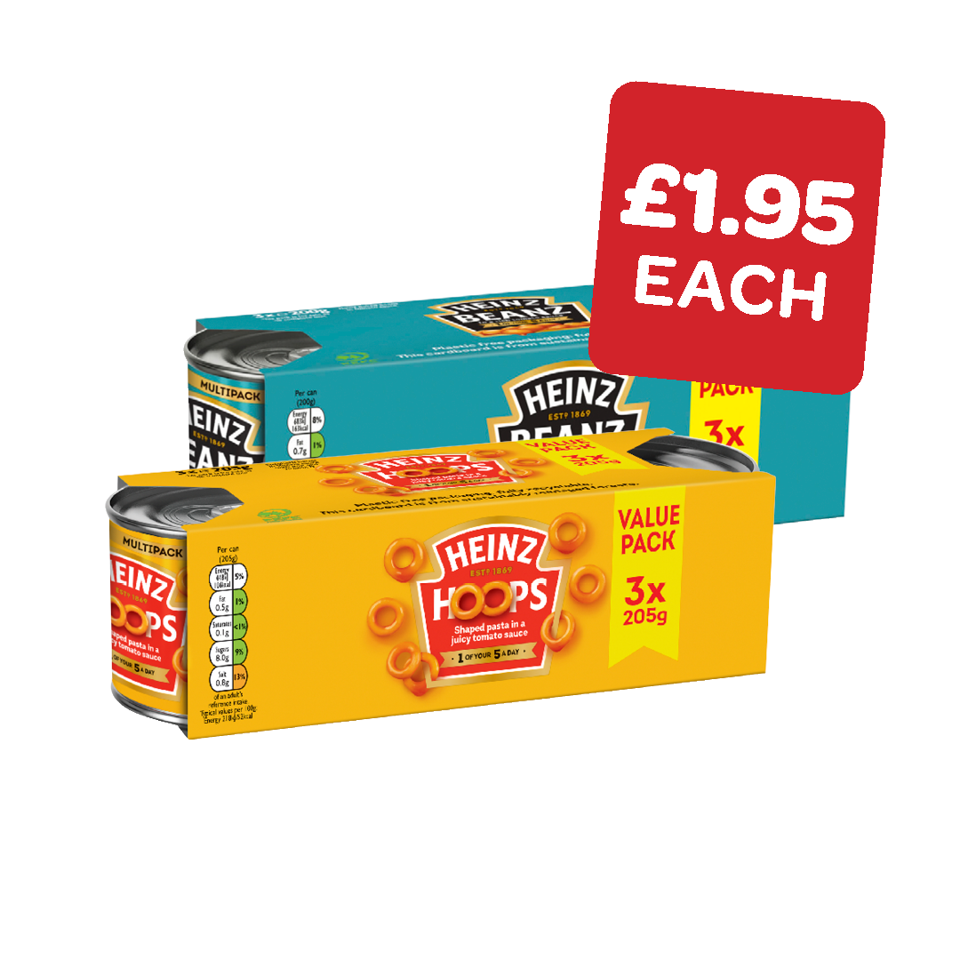 Heinz Baked Beans / Spaghetti Hoops 205 / 200g