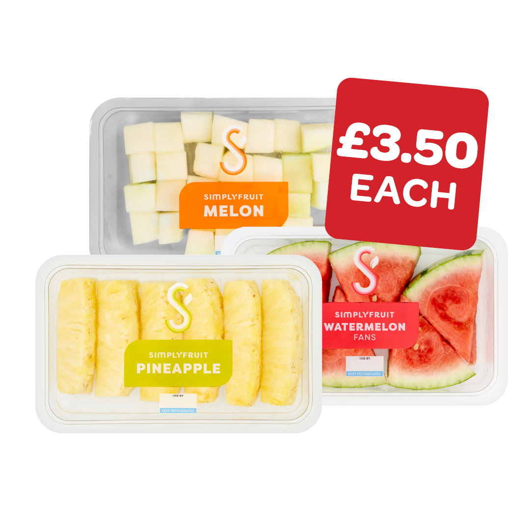 Simply Fruit Melon Chunks/Pineapple Fingers/Watermelon Fans