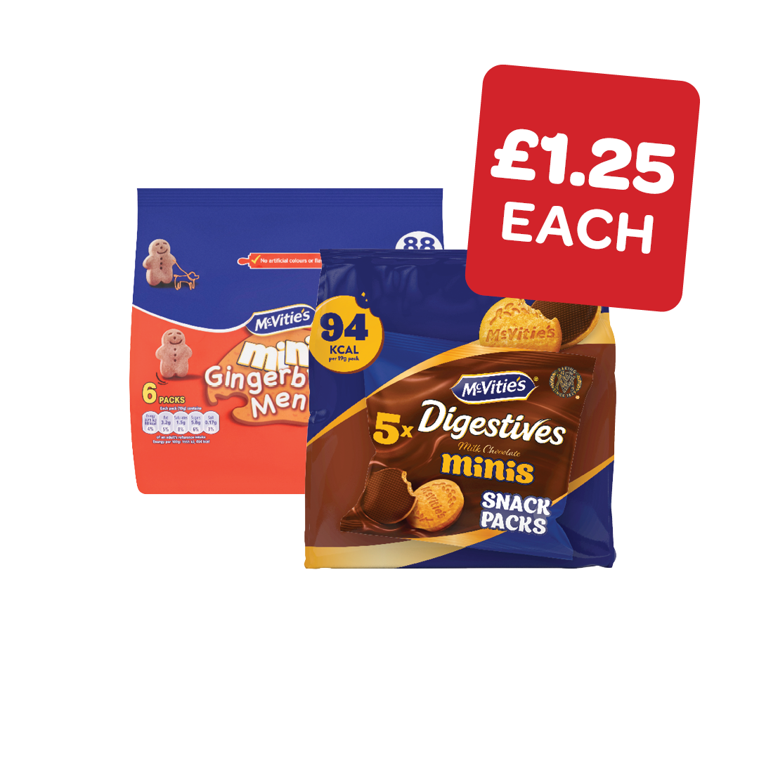 McVitie's Iced Gems / Chocolate Digestives / Gingerbread Minis