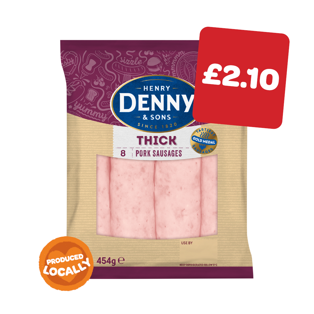 Denny Thick Sausages 8pk