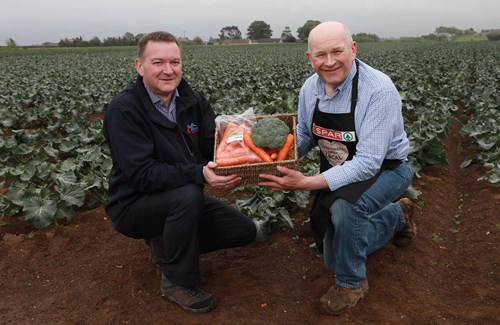 Noel McGregor, Produce Manager at SPAR with Mark McKee, Fresh Fields Owner.