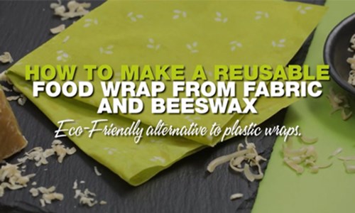 How to make a reusable food wrap from fabric & beeswax