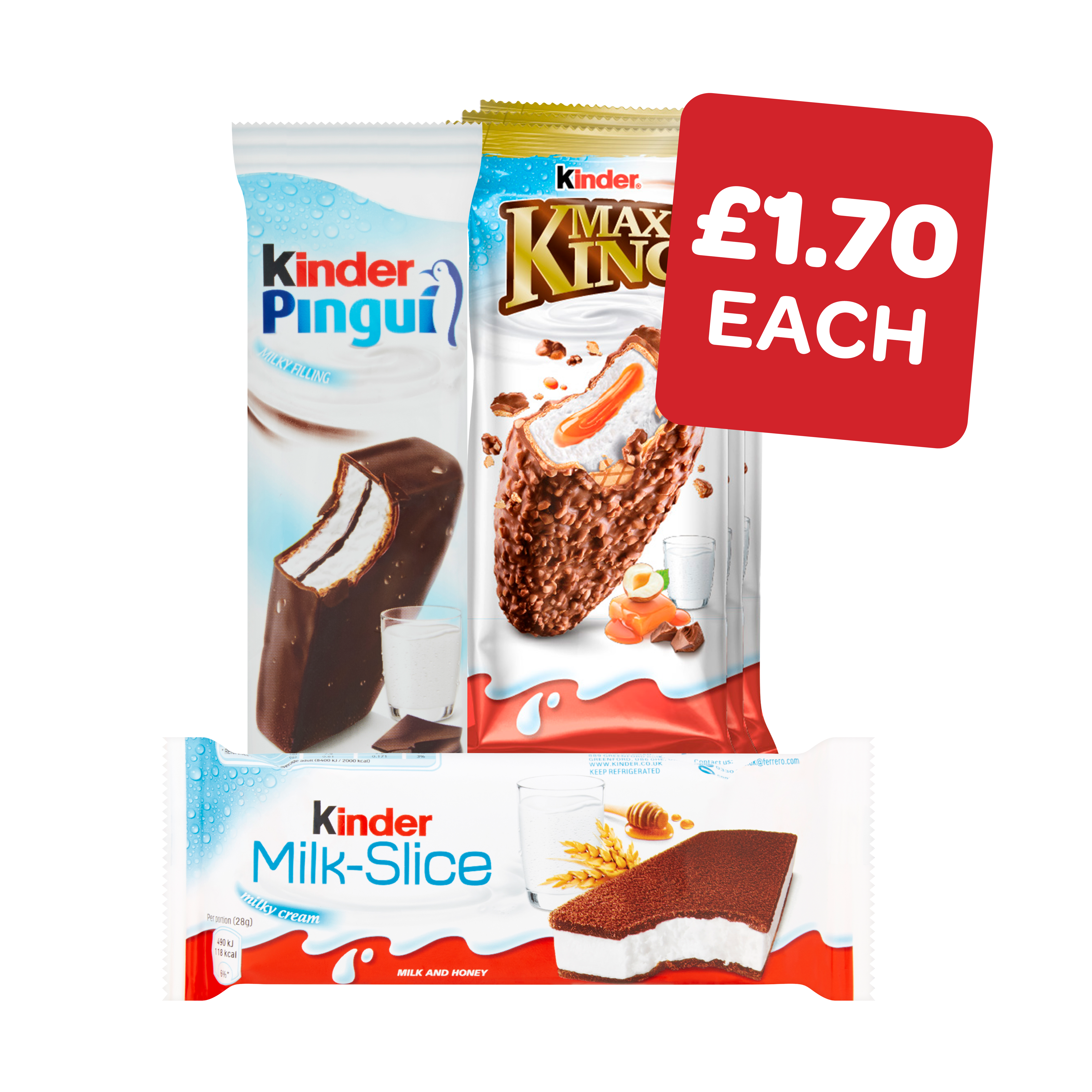 Kinder Maxi King / Pingui / Milk Slice 28/35g