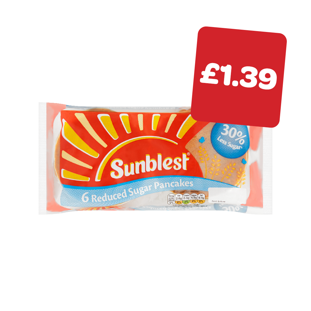 Sunblest Reduced Sugar Pancakes