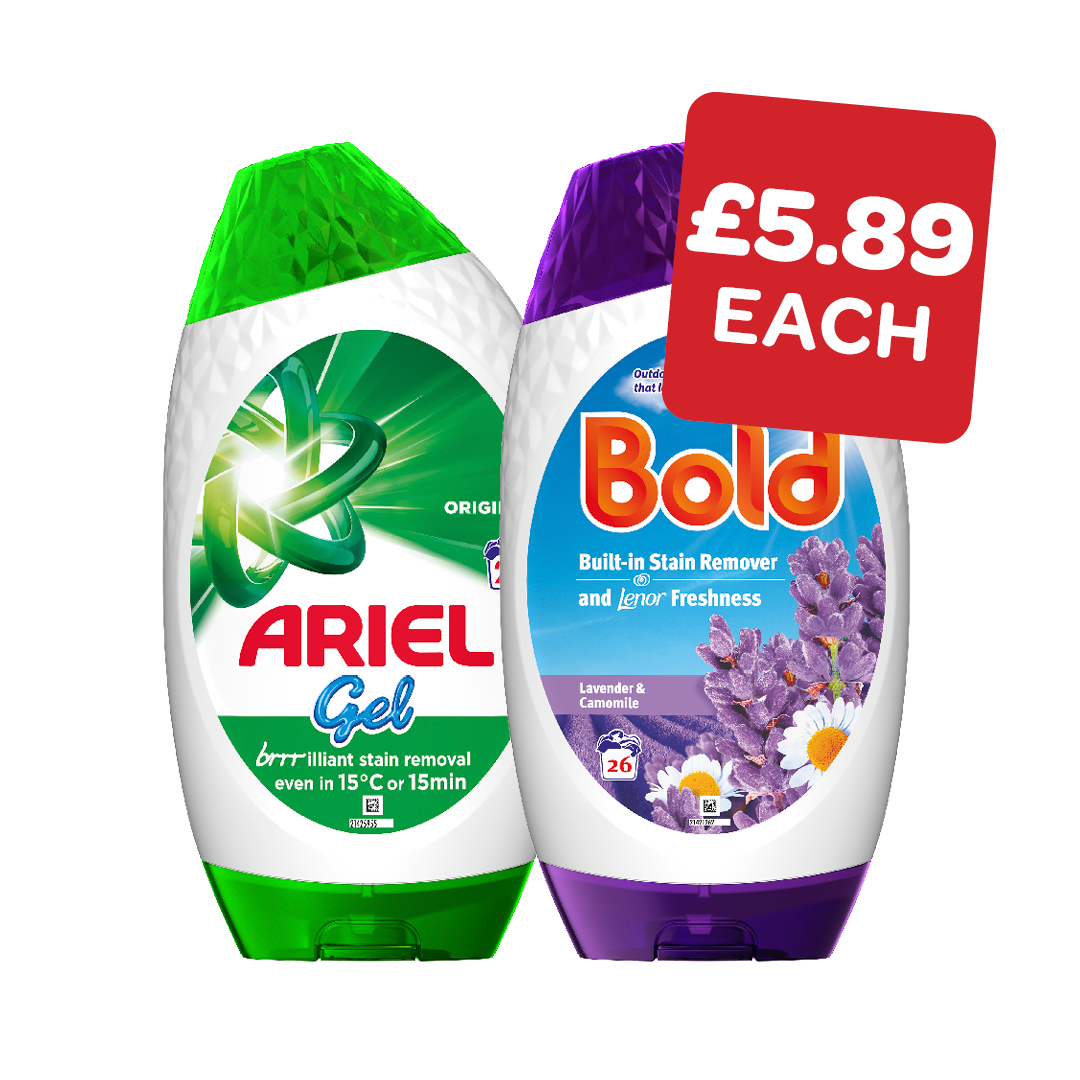 Ariel / Bold / Fairy Gel 26 Wash