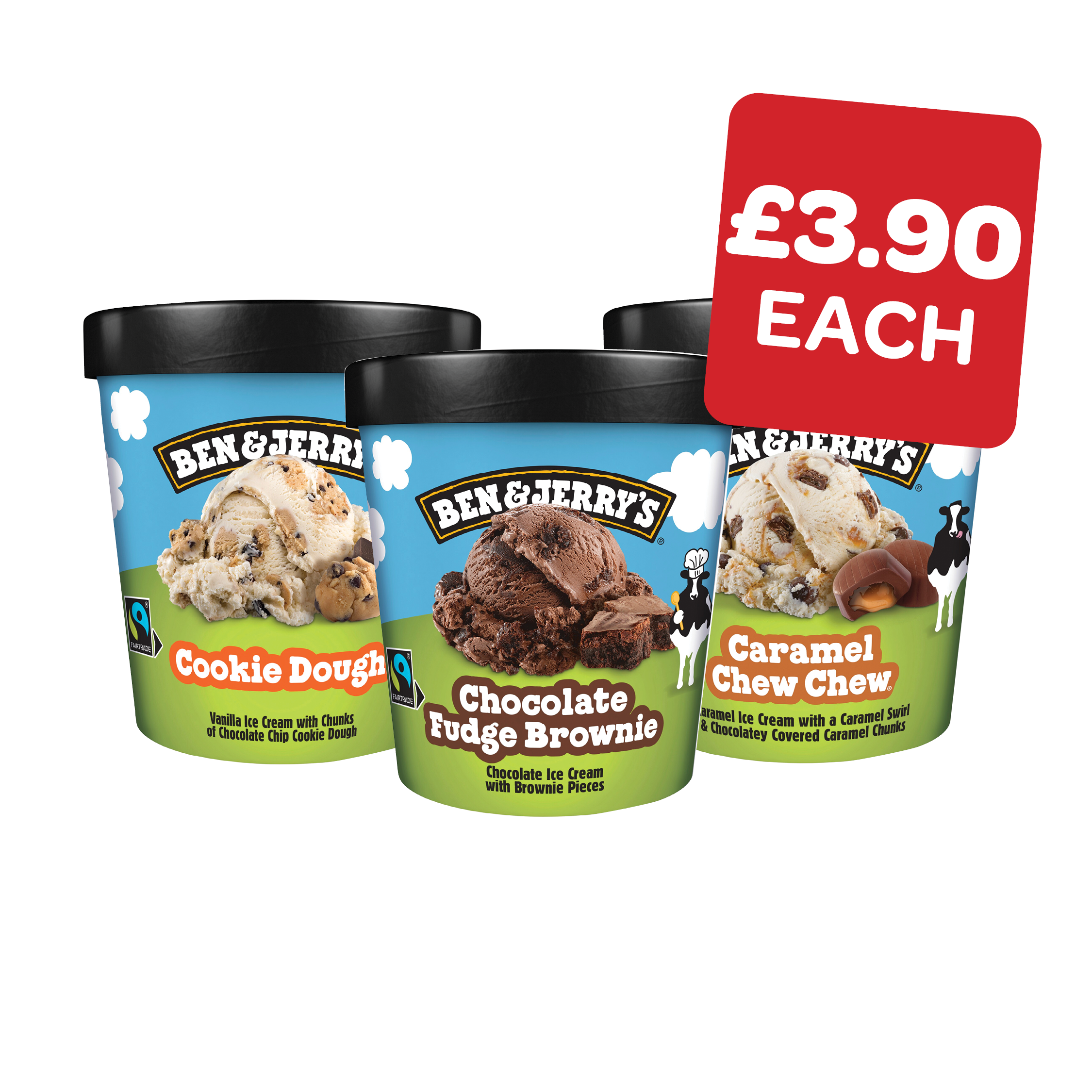Ben & Jerrys Ice Cream Tubs