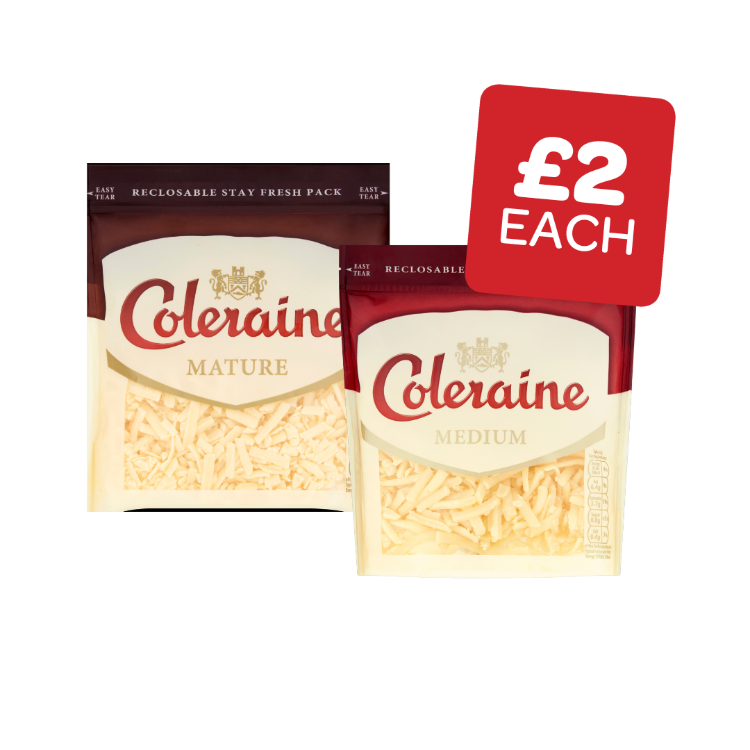 Coleraine Grated Light / Medium / Mature Cheddar