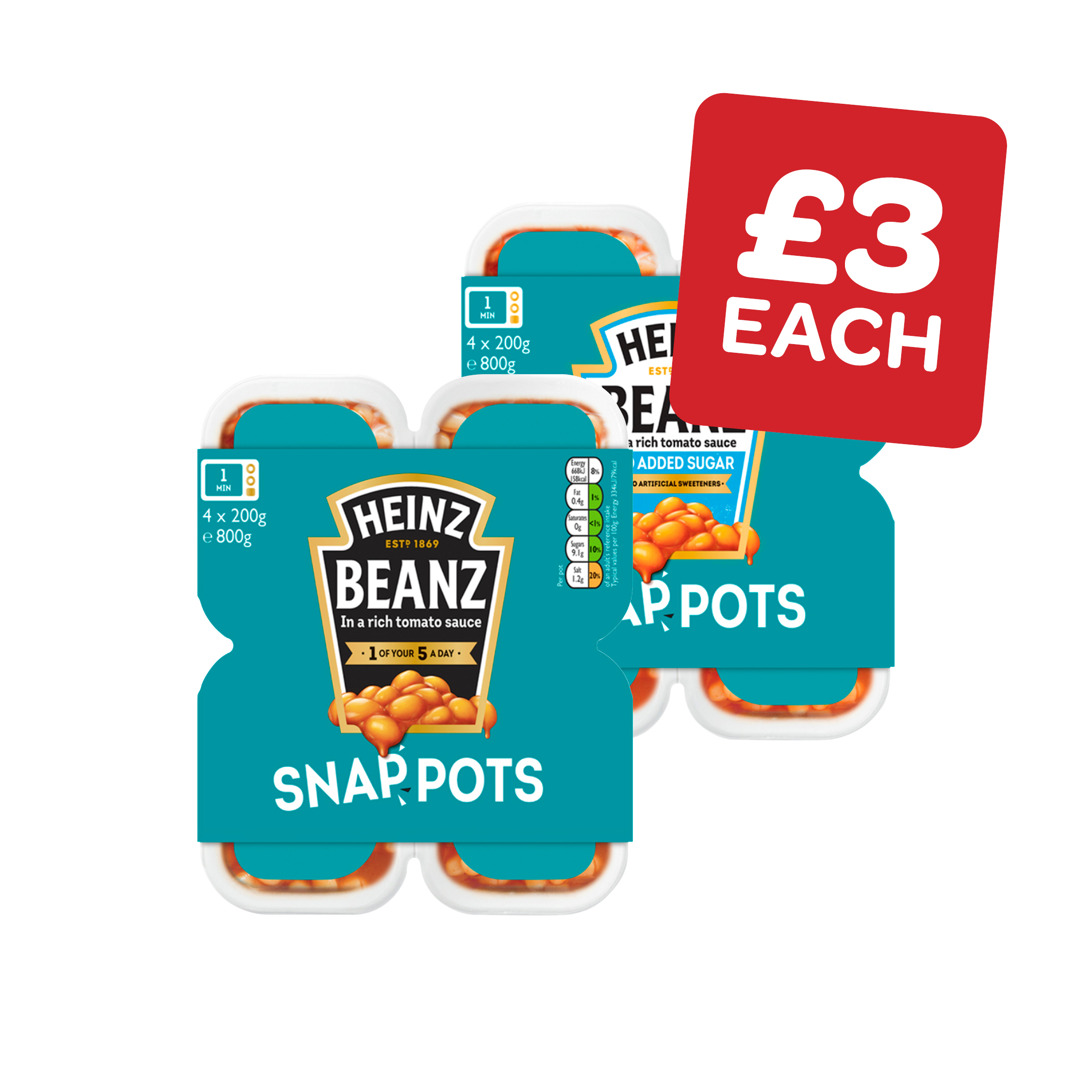 Heinz Beans Snap Pots 200g