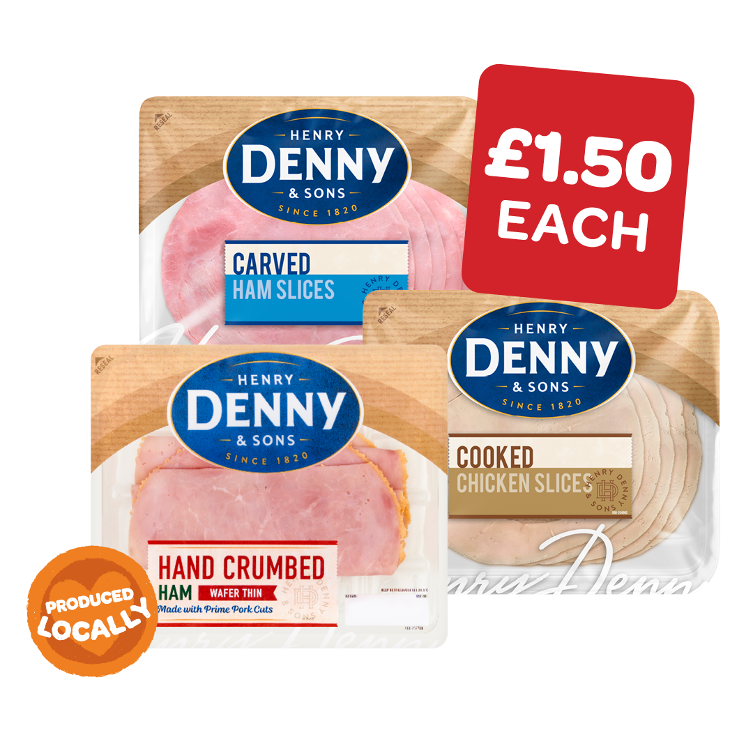 Denny Crumbed / Carved / Honey / Wafer Thin Ham & Carved Chicken