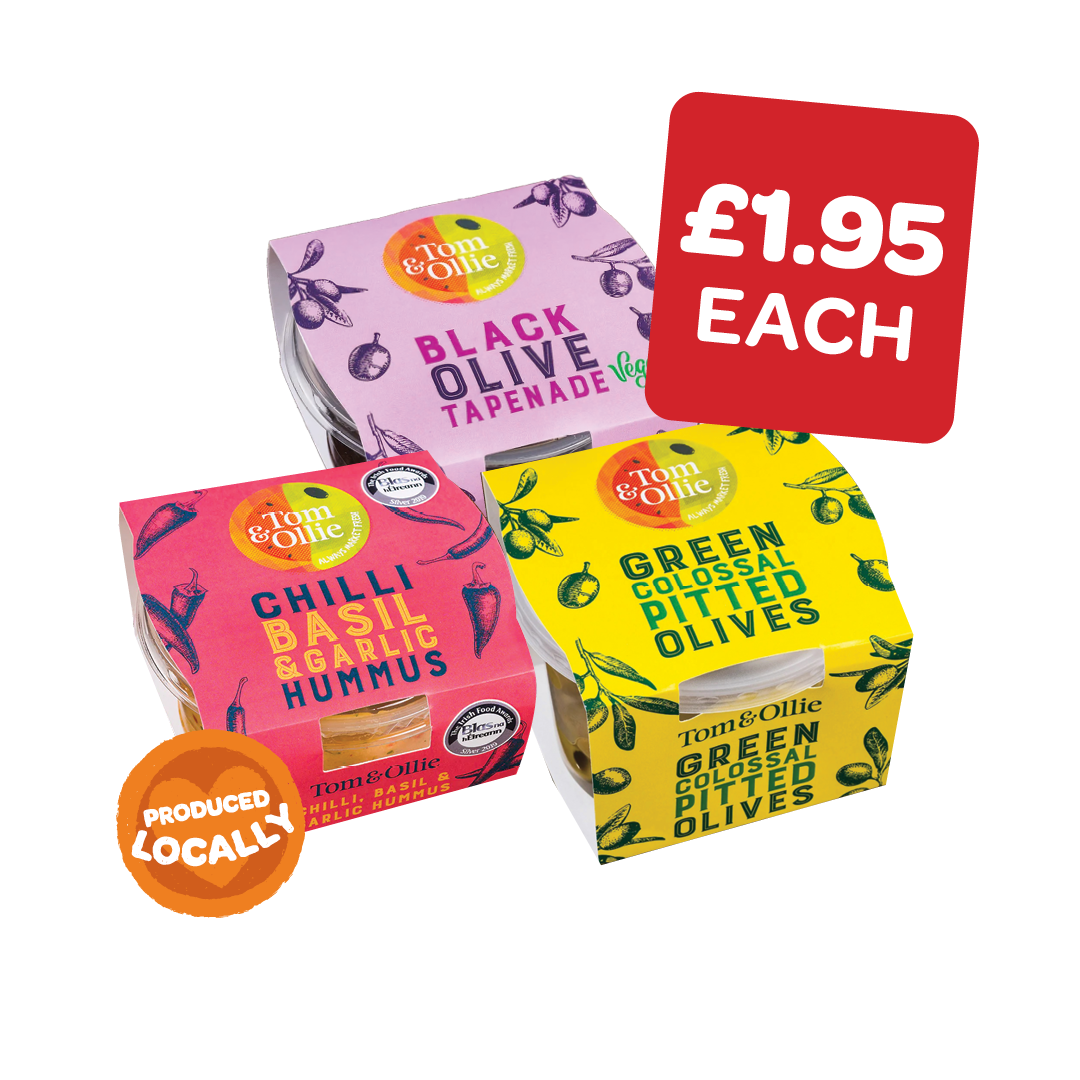 Tom & Ollie Pitted Olives /  Hummus / Tapenade