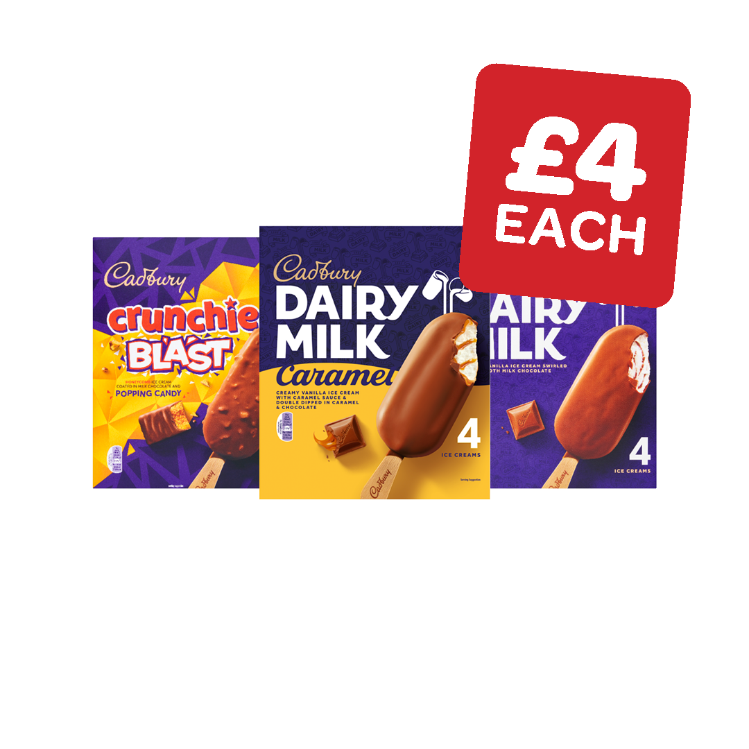 Cadburys Dairymilk / Crunchie / Caramel