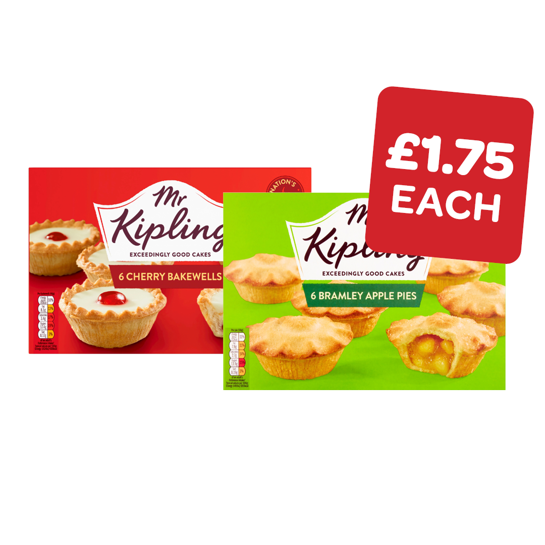 Mr Kipling Apple Pies / Cherry Bakewells