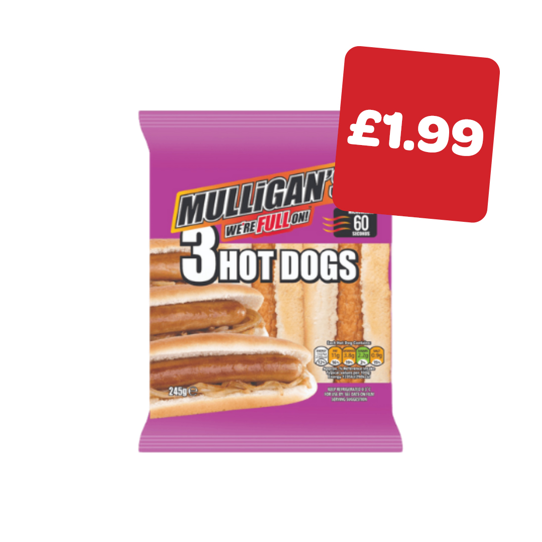 Mulligans Hotdogs 3 Pack