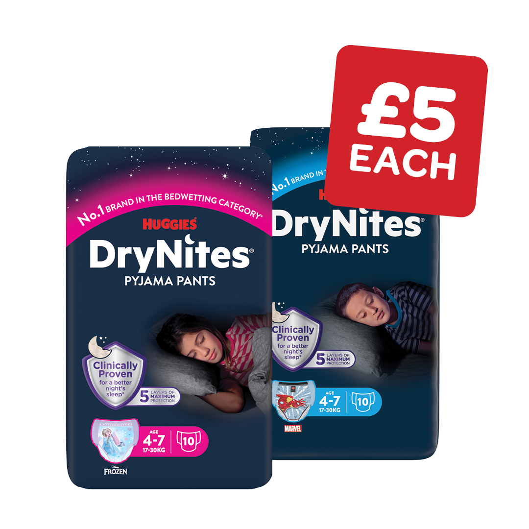 Huggies Dry Nites Boy / Girl 4 - 7 Years