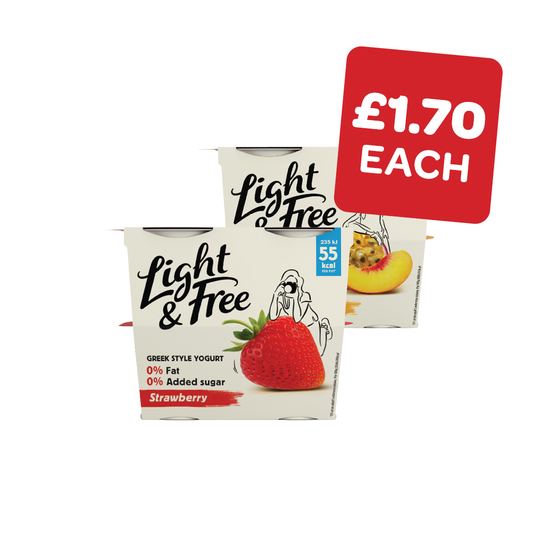 Danone Light & Free Yoghurts