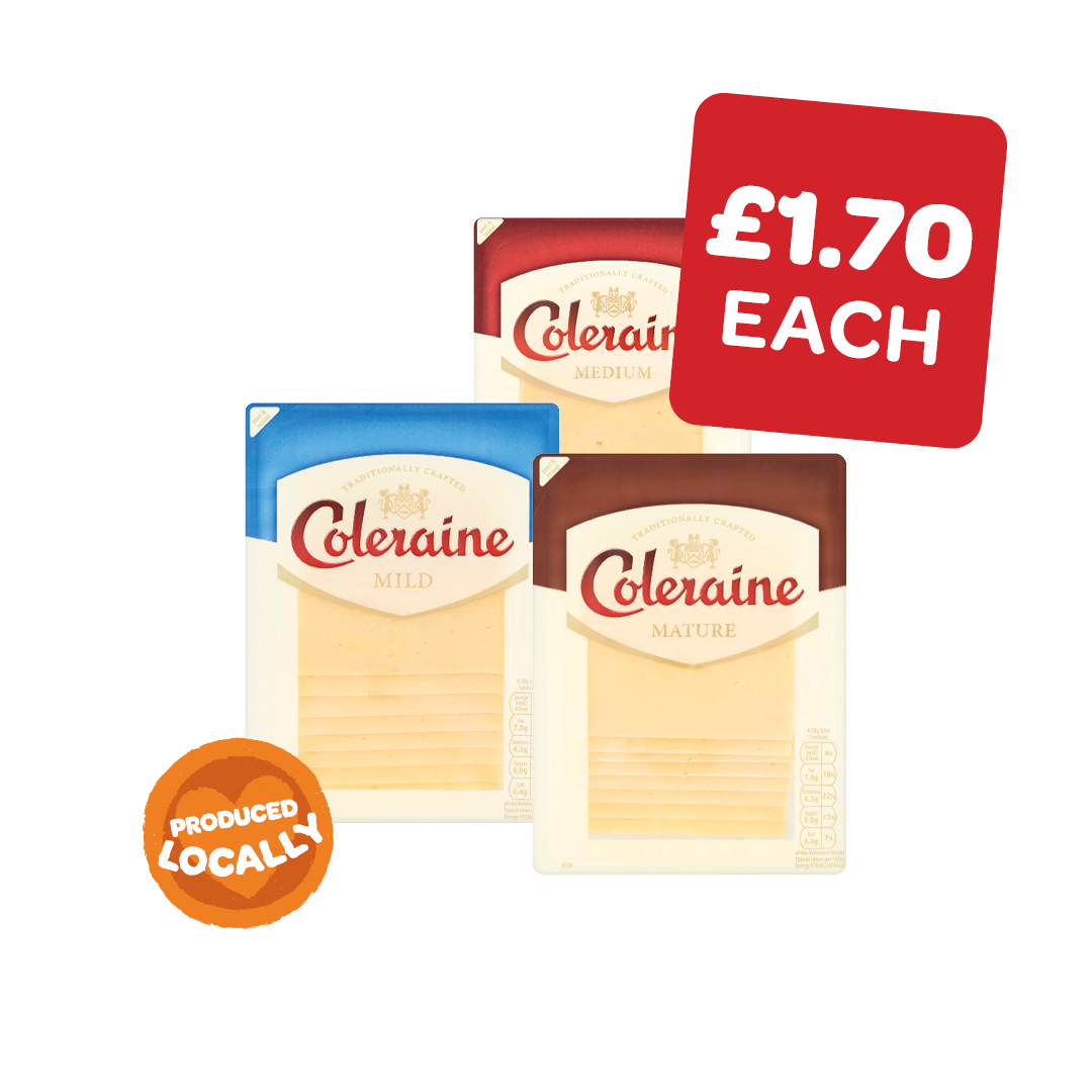 Coleraine Mild / Medium / Mature Cheese Slices