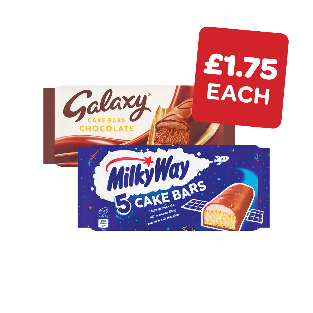 Galaxy / Galaxy Caramel / Milky Way Cake Bars