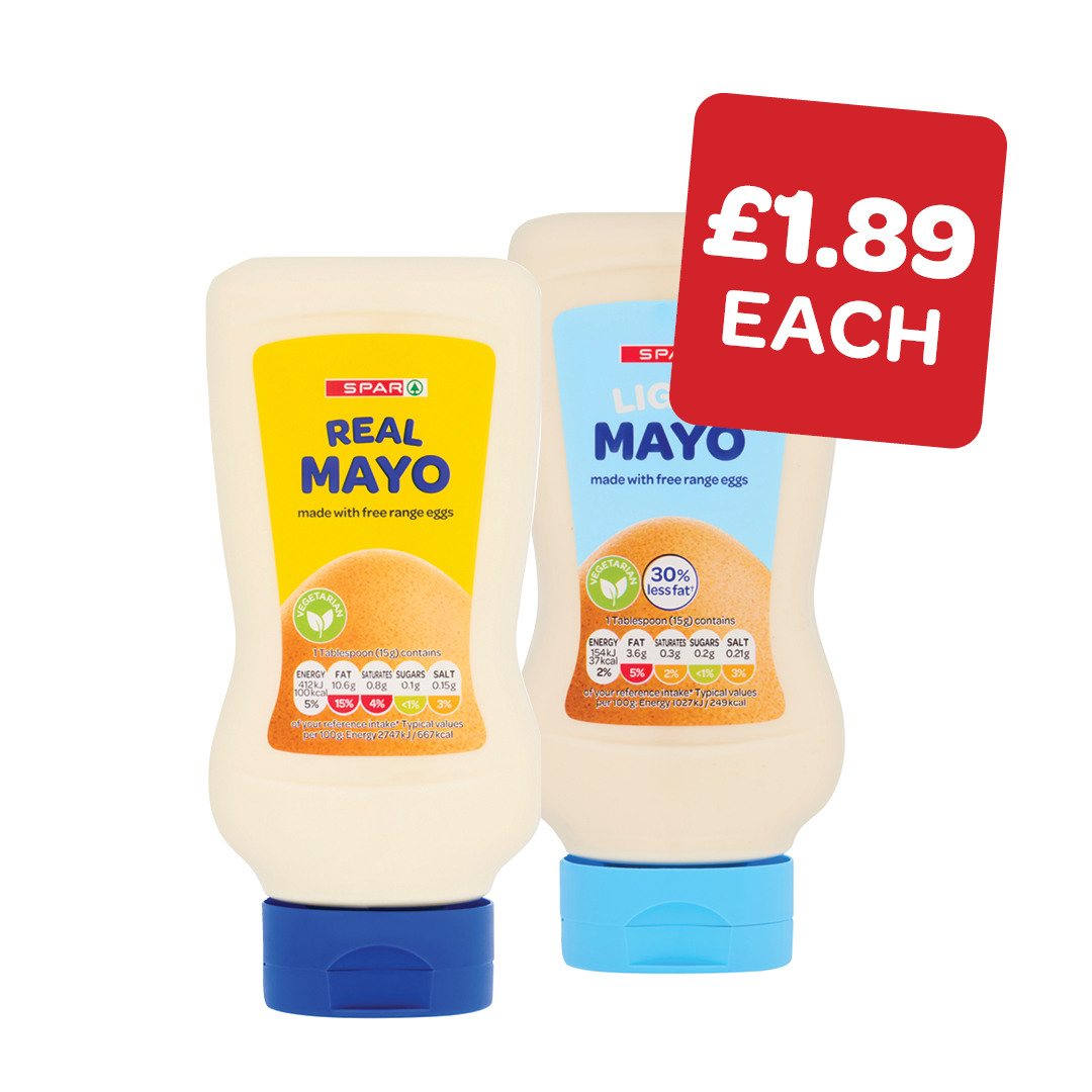 SPAR Real / Light Mayonnaise / Salad Cream