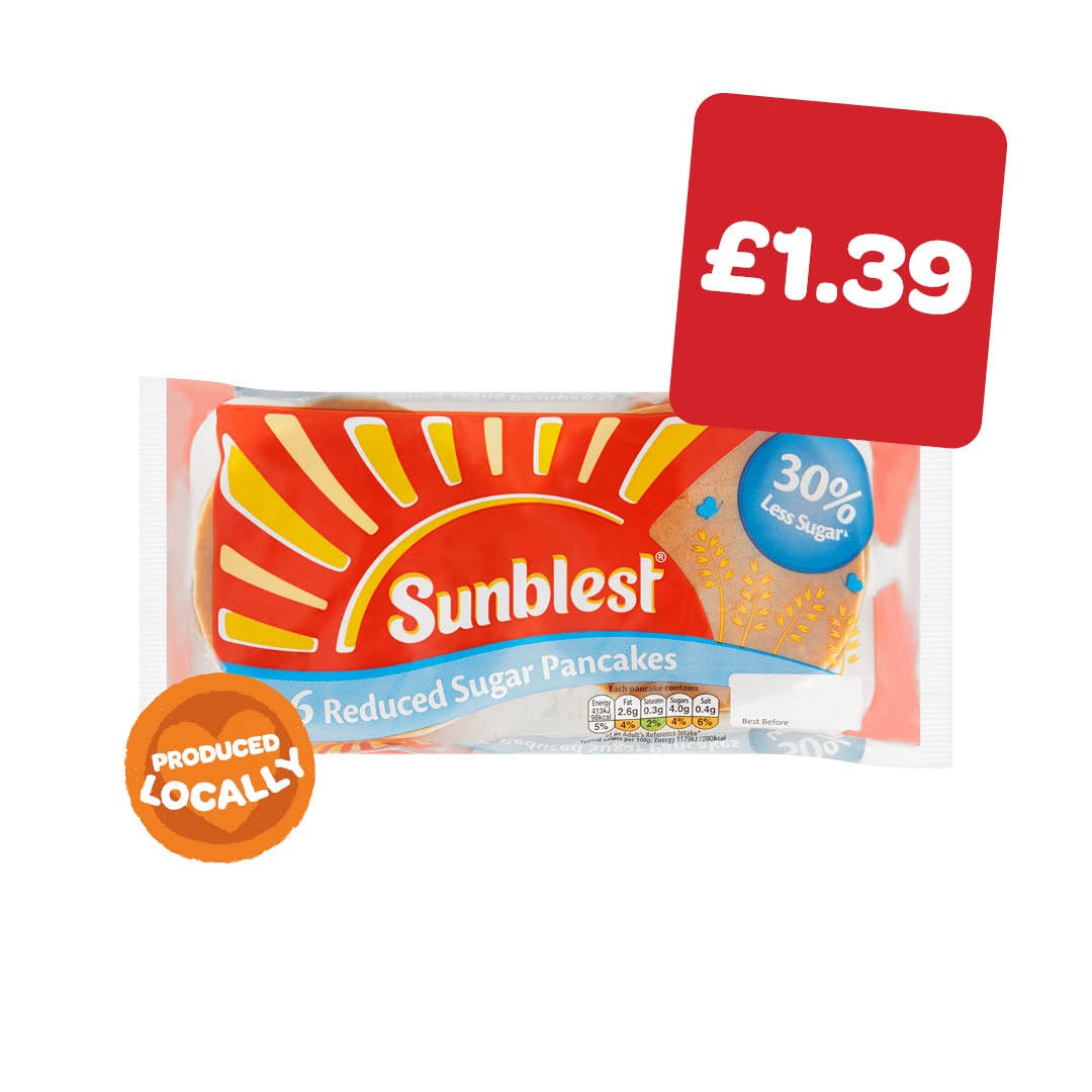 Sunblest Reduced Sugar Pancakes