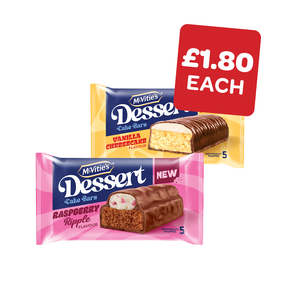 McVities Dessert Cake Bar Range
