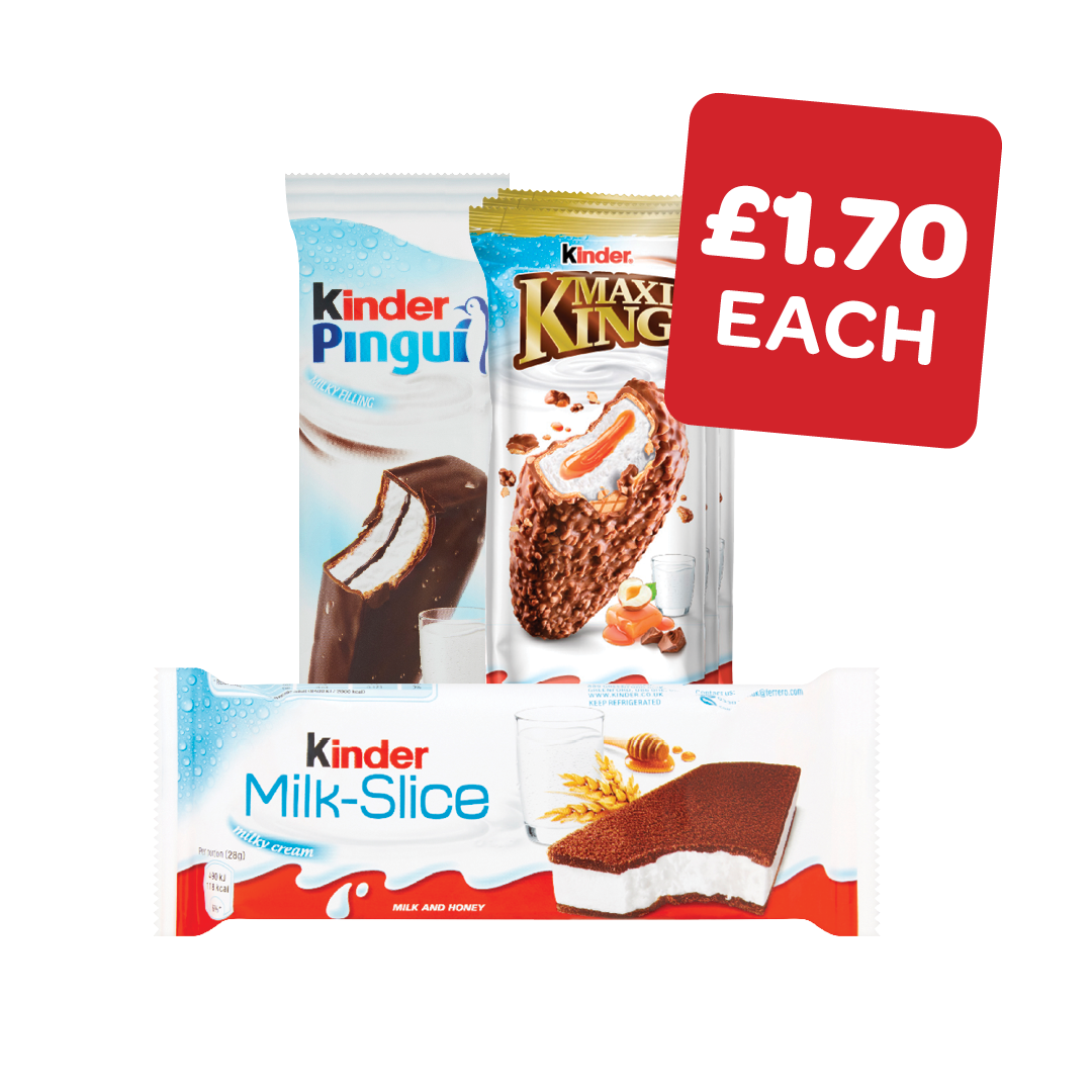 Kinder Maxi King /  Pingui / Milk Slice 28/35g