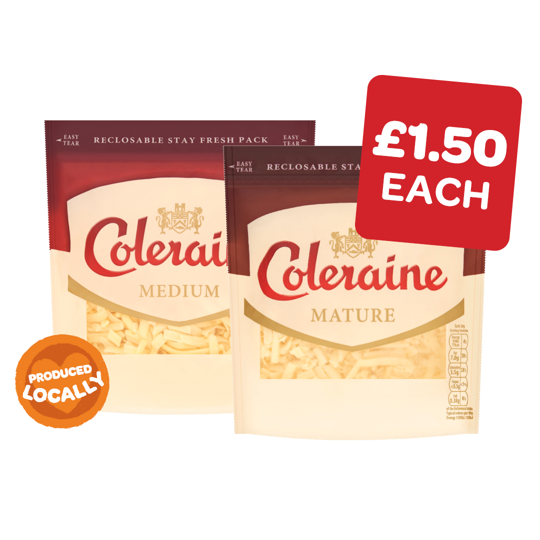 Coleraine Grated Light / Medium / Mature Cheddar