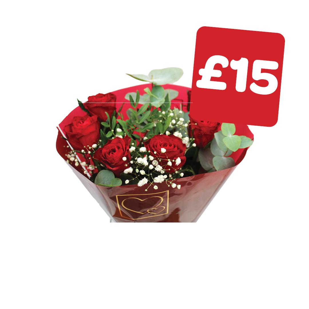 The Florist Half Dozen Red Rose Bouquet