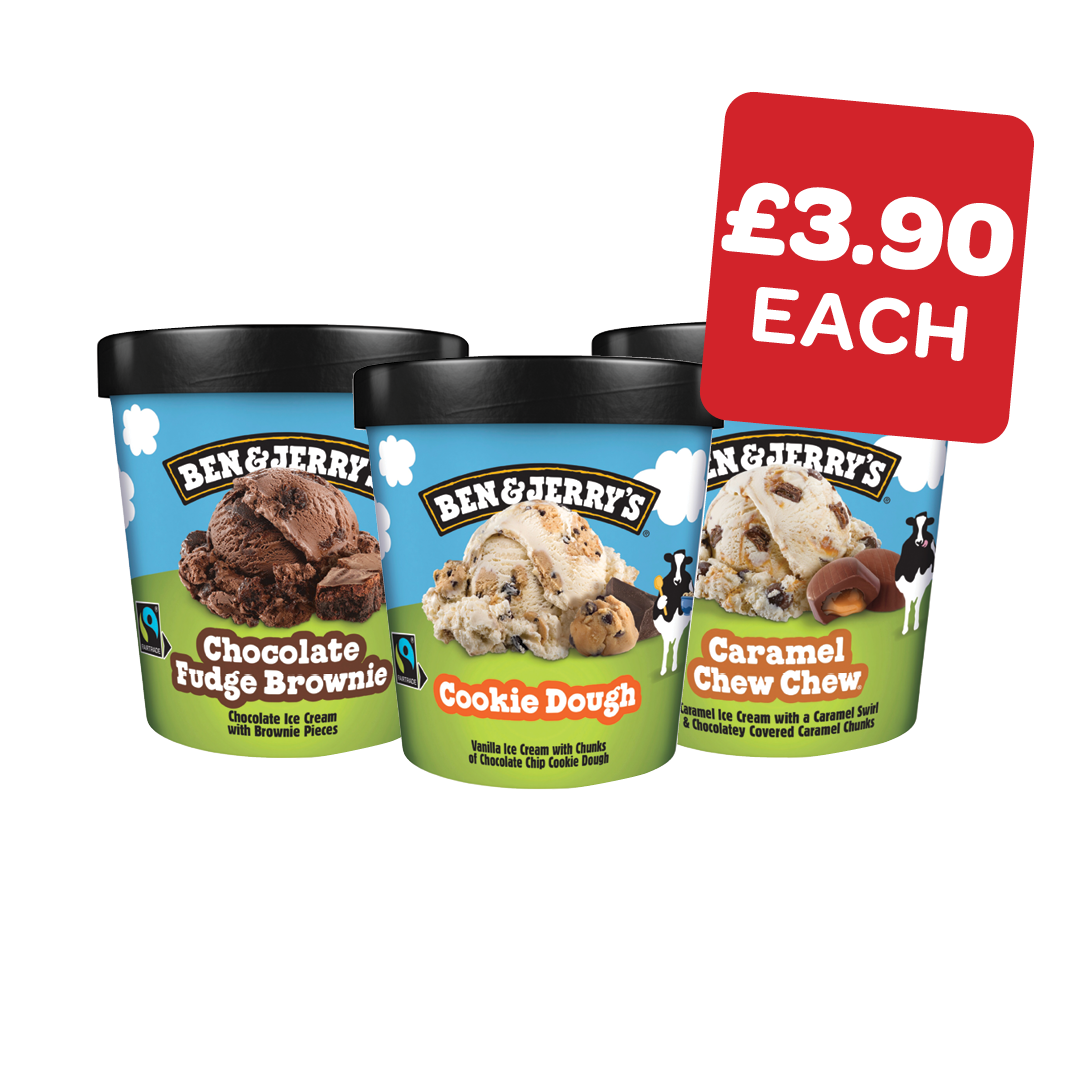 Ben & Jerrys Ice Cream Tubs